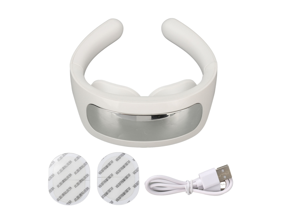 Masajeador De Cuello Eléctrico Con Calor Y Pulso Tens 5 Modos 15 Intensidades Plegable Para Columna Cervical