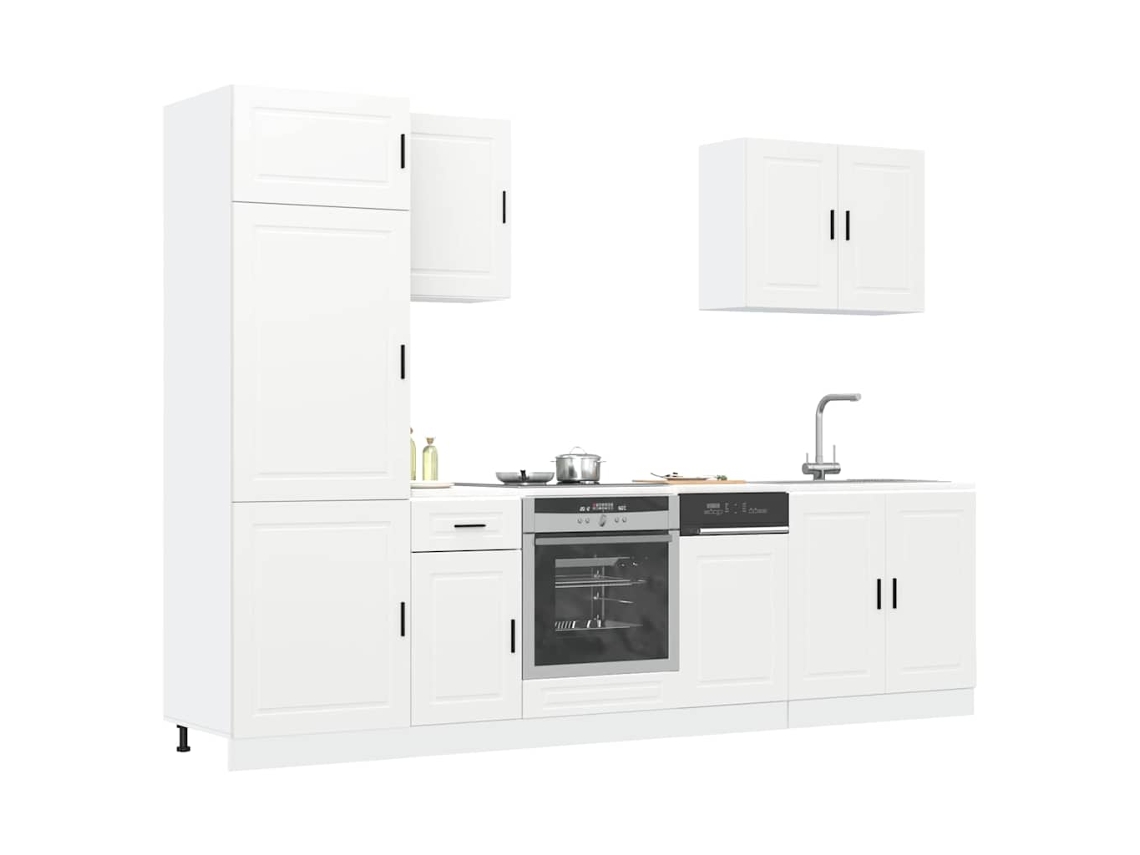 Vidaxl 7 Peças Armário De Cozinha Conjunto Porto Branco