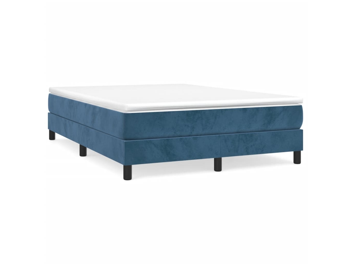 Box Spring Bed Frame, Box Spring Bed Frames Vidaxl Azul Veludo (140 X 190 Cm)