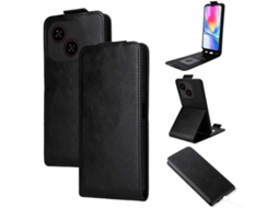 Capa De Couro Com Flip Vertical Magnético E Fivela Para Celular