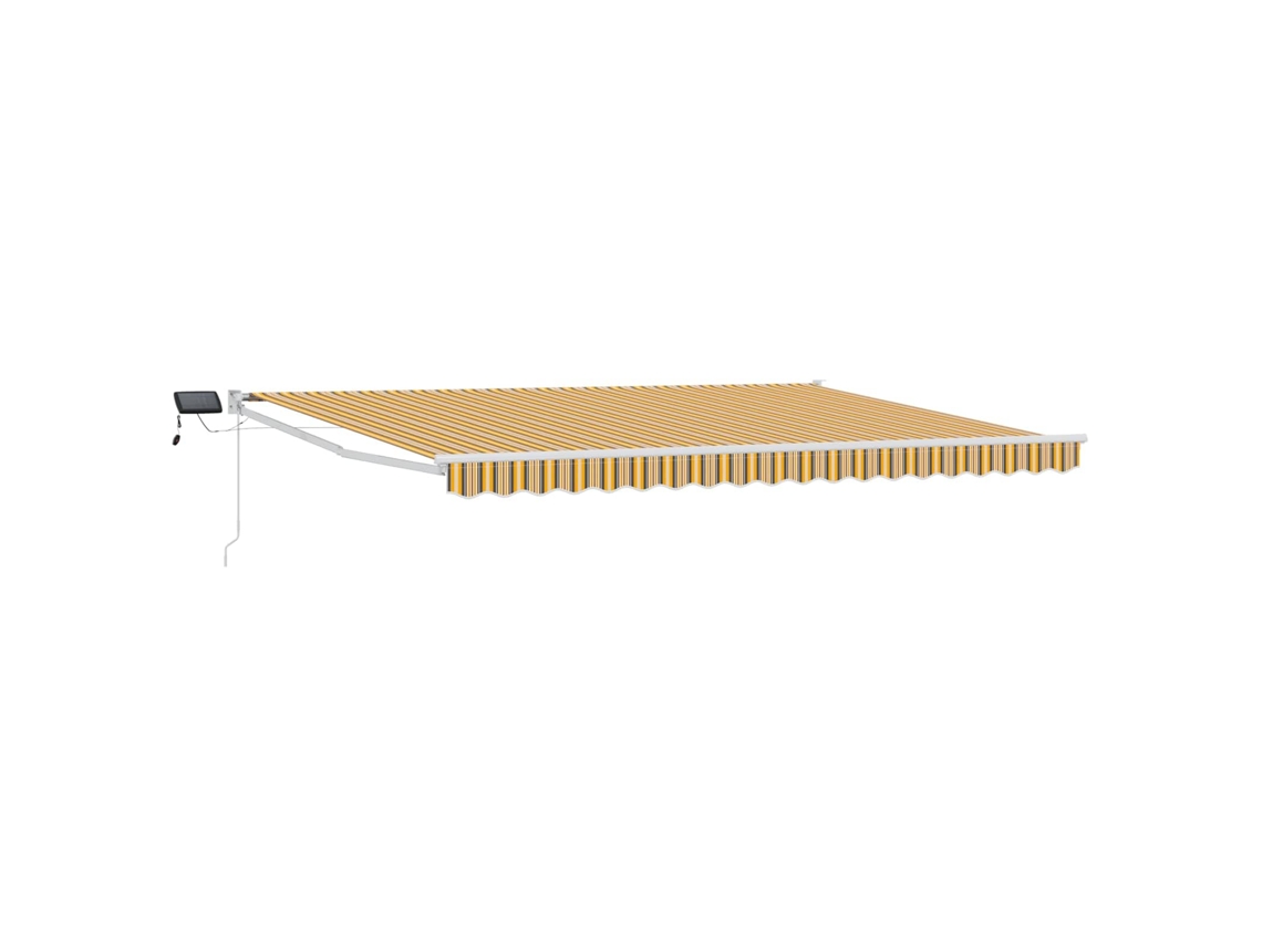 Conjunto 1 Sombra De Sol Externa Vidaxl Amarelo Poliéster (4 × 3 M)