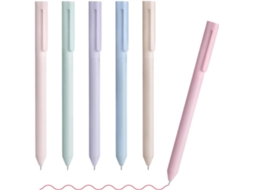 Canetas Em Gel Coloridas – 6 Esferográficas Retrô, À Base De Água,