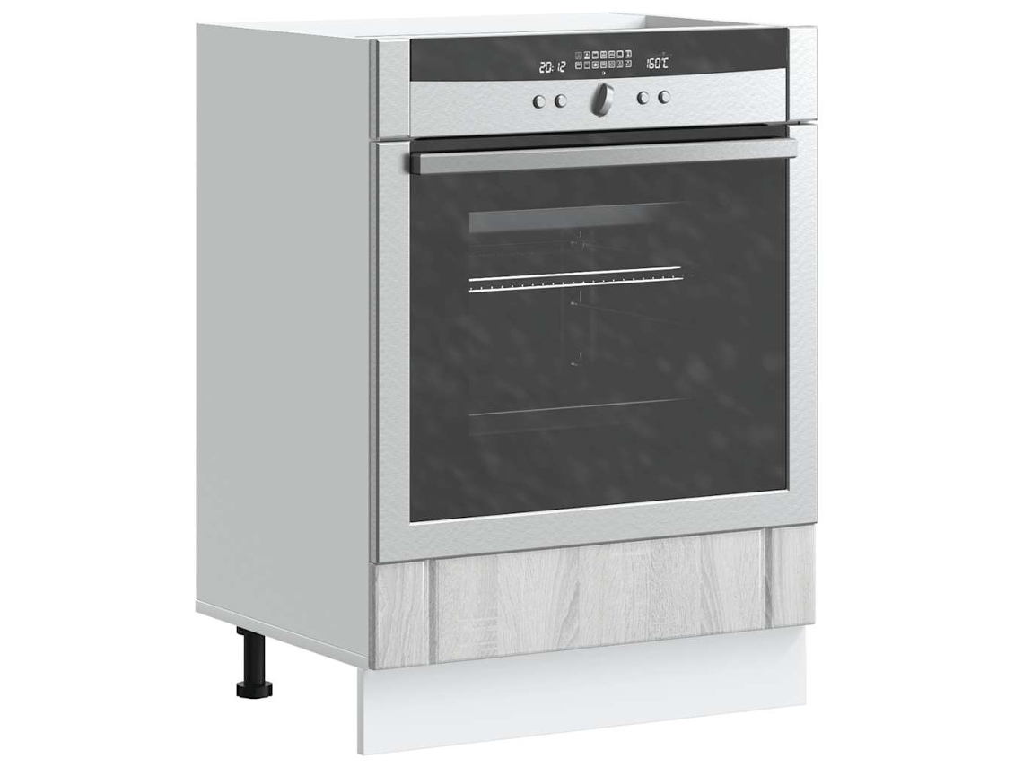 Vidaxl Armário Forno Lucca Derivados De Madeira Cinzento Sonoma