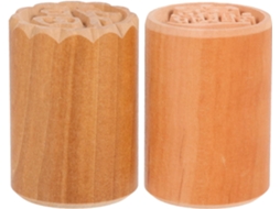 Prensa De Madeira Para Biscoitos (2 Peças), Resistente E Durável.