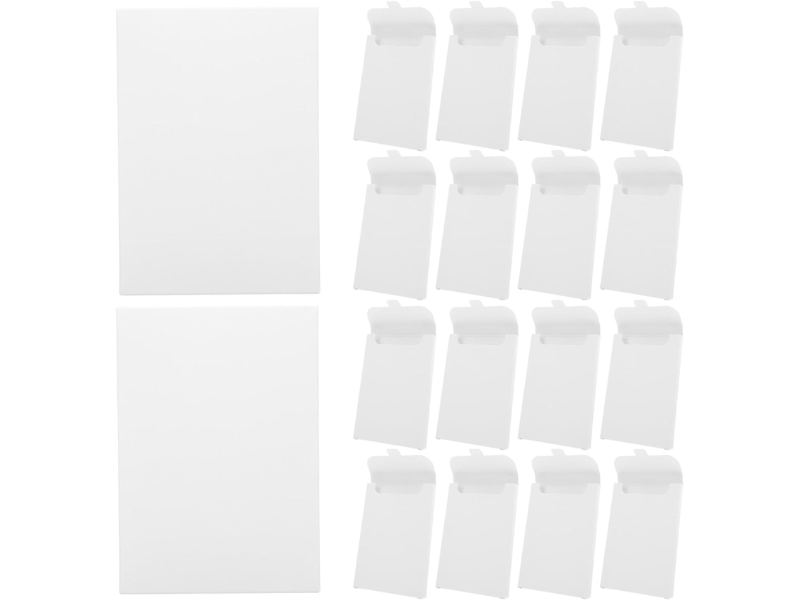Conjunto de 50 caixas de papel kraft branco para embalar fotos, cartões de presente, convites e documentos.