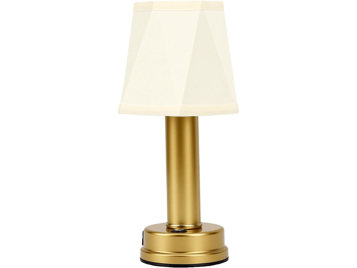 Luminária de mesa nórdica moderna, recarregável, com cúpula têxtil, ideal para quarto, mesa de cabeceira e sala de estar.