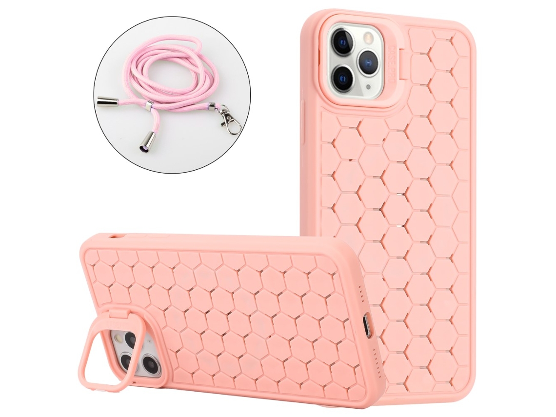 Suporte Casa Dissipação Calor Magsafe Para Iphone 12 Pro Max Pele Sintética Rosa
