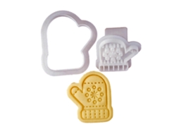 Luvas, Cortadores De Biscoito De Natal, Moldes De Biscoito Com Tema Natalino, Cortadores De Assar, Moldes De Plástico Para Relevo De Biscoitos Para Co