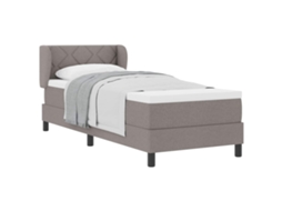 Cama Box com Colchão Cinzento acastanhado 80x200 cm tecido MAISON EXCLUSIVE