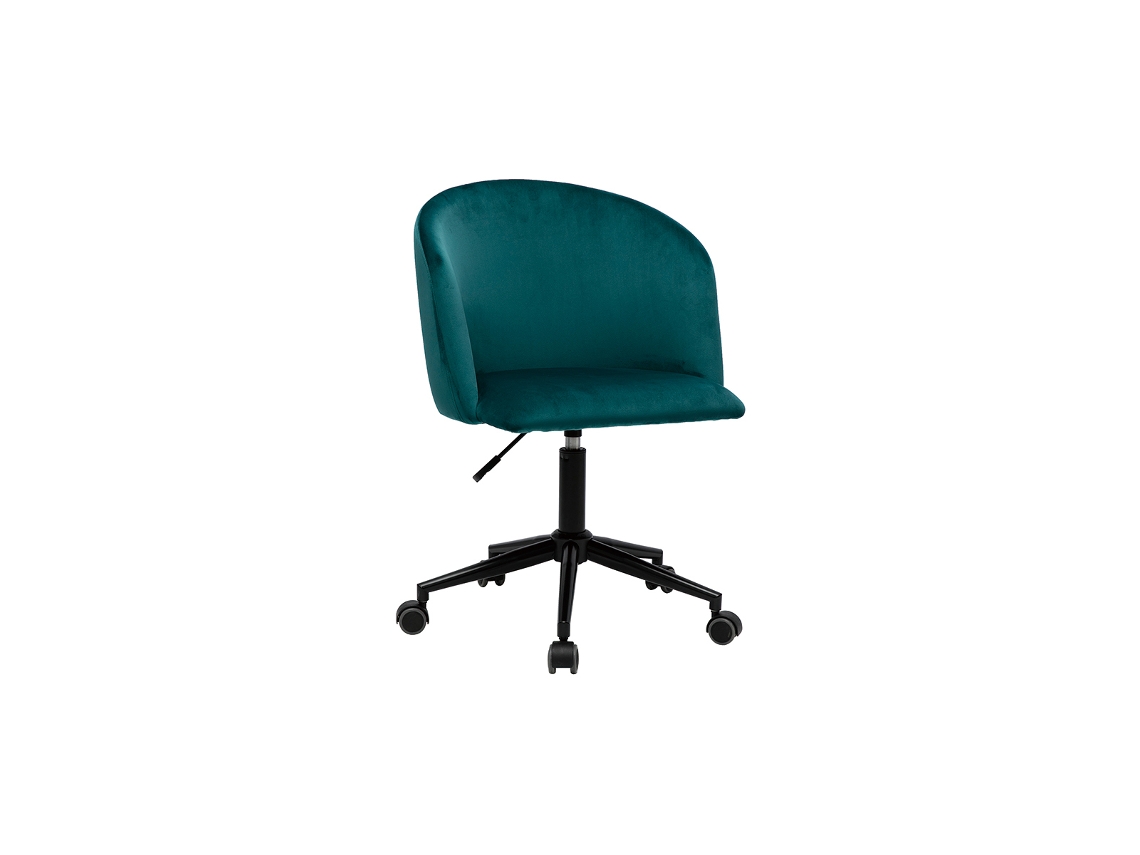 Cadeira de mesa Vanity em veludo azul gasolina MILIBOO