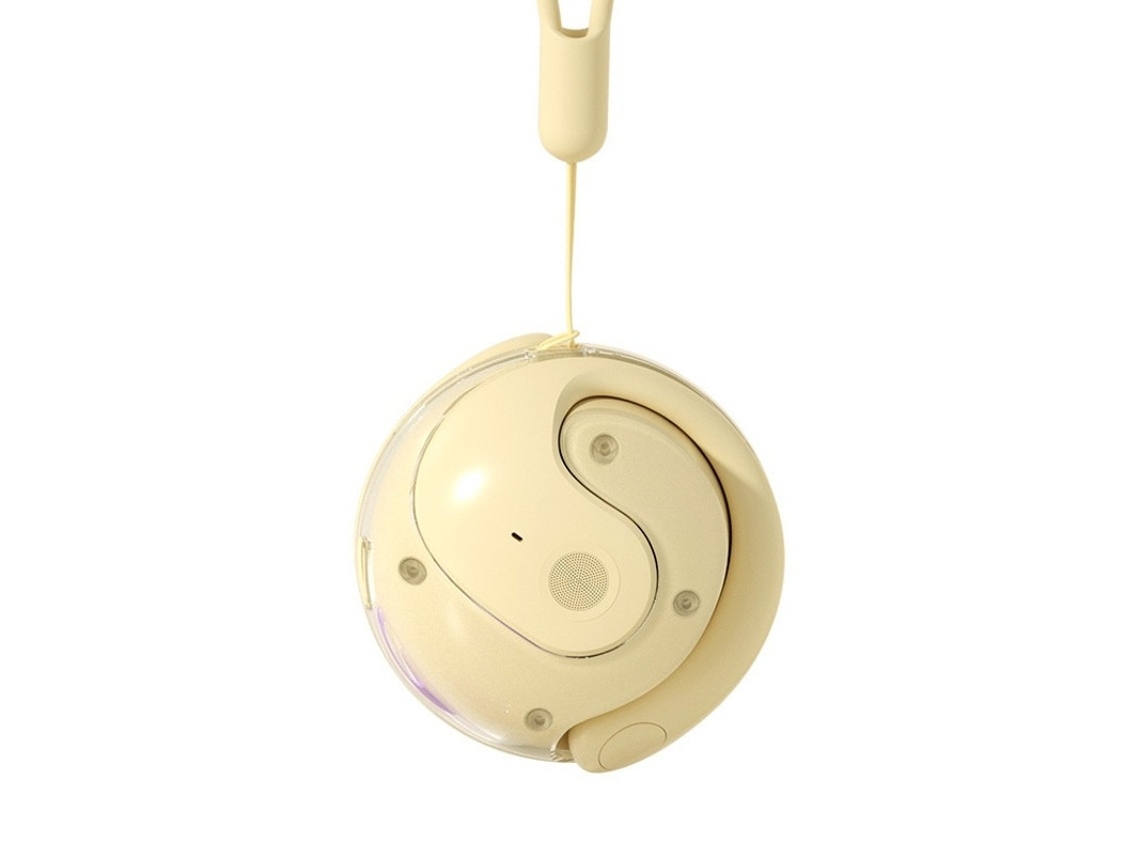 Fone De Ouvido Com Tradução Ai Pequena Bola De Coco Sem Fio Bluetooth Gancho De Orelha De Condução Óssea Bateria De Longa Duração Para Viage