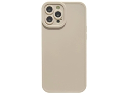 2026 capa Linjou para Iphone 13 Pro Max 6.7 Polegadas Silicone Morandi Branco com Proteção de Câmera