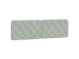Almofada de cabeça 160 cm Veludo Cinzento light MAISON EXCLUSIVE