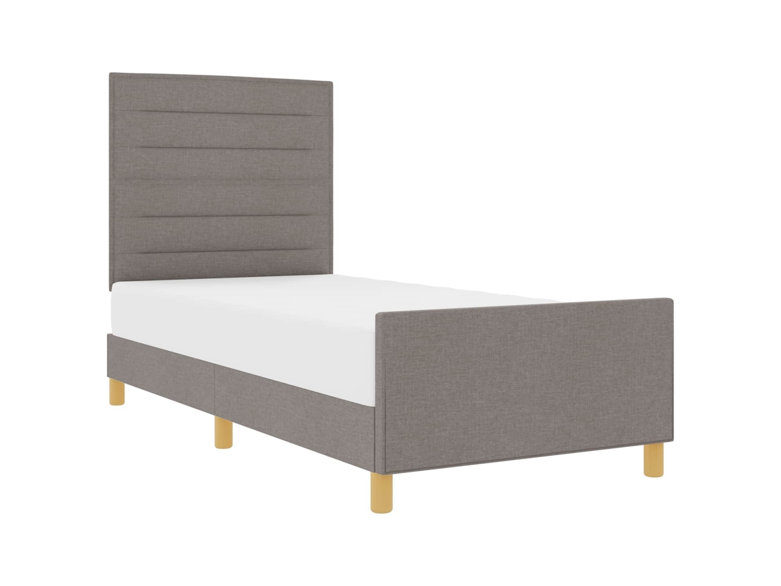 Estrutura de Cama Cinzento acastanhado 90 X 200 Cm Tecido MAISON EXCLUSIVE