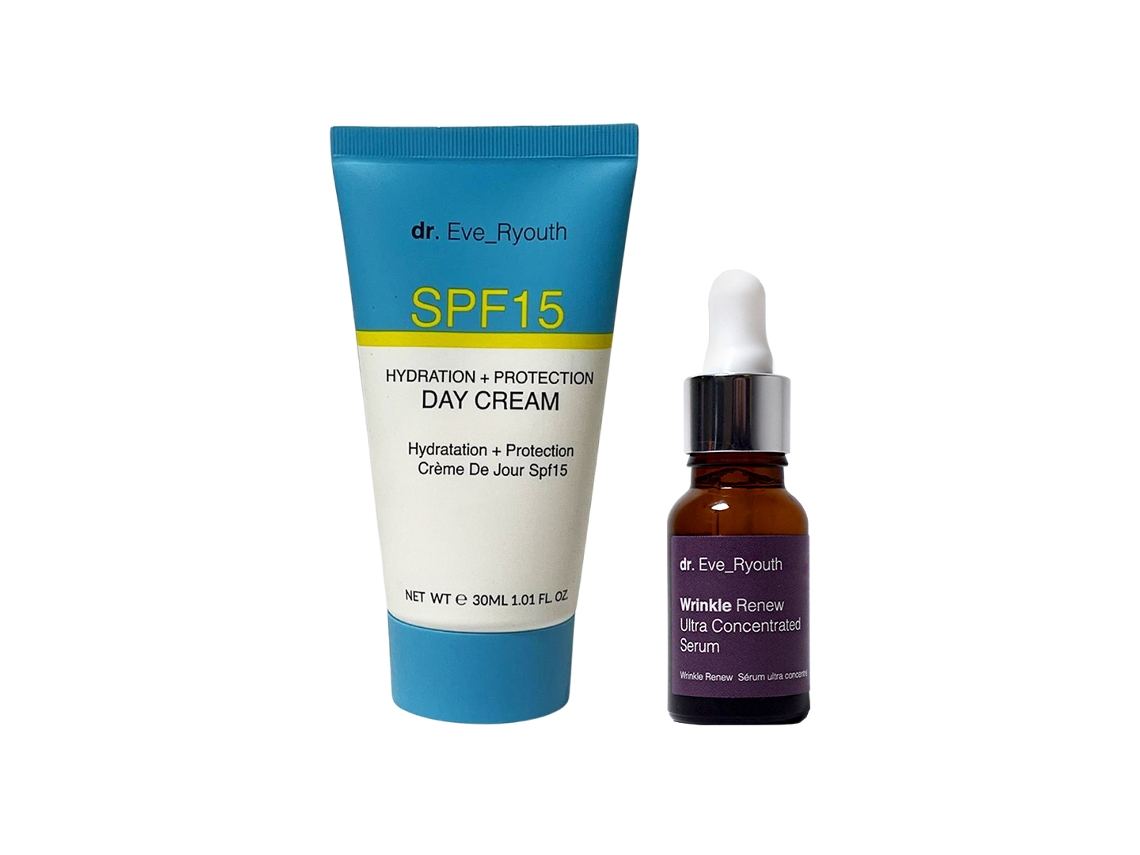 Creme de dia Hidratação Proteção FPS15 30 ml Sérum Ultra Concentrado Renovador de Rugas 15ml