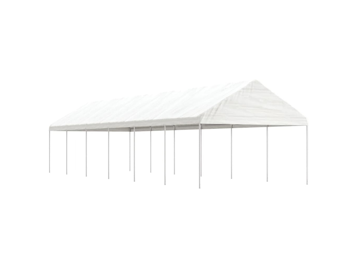 Vidaxl Gazebo Com Telhado 13,38x4,08x3,22 M Polietileno Branco