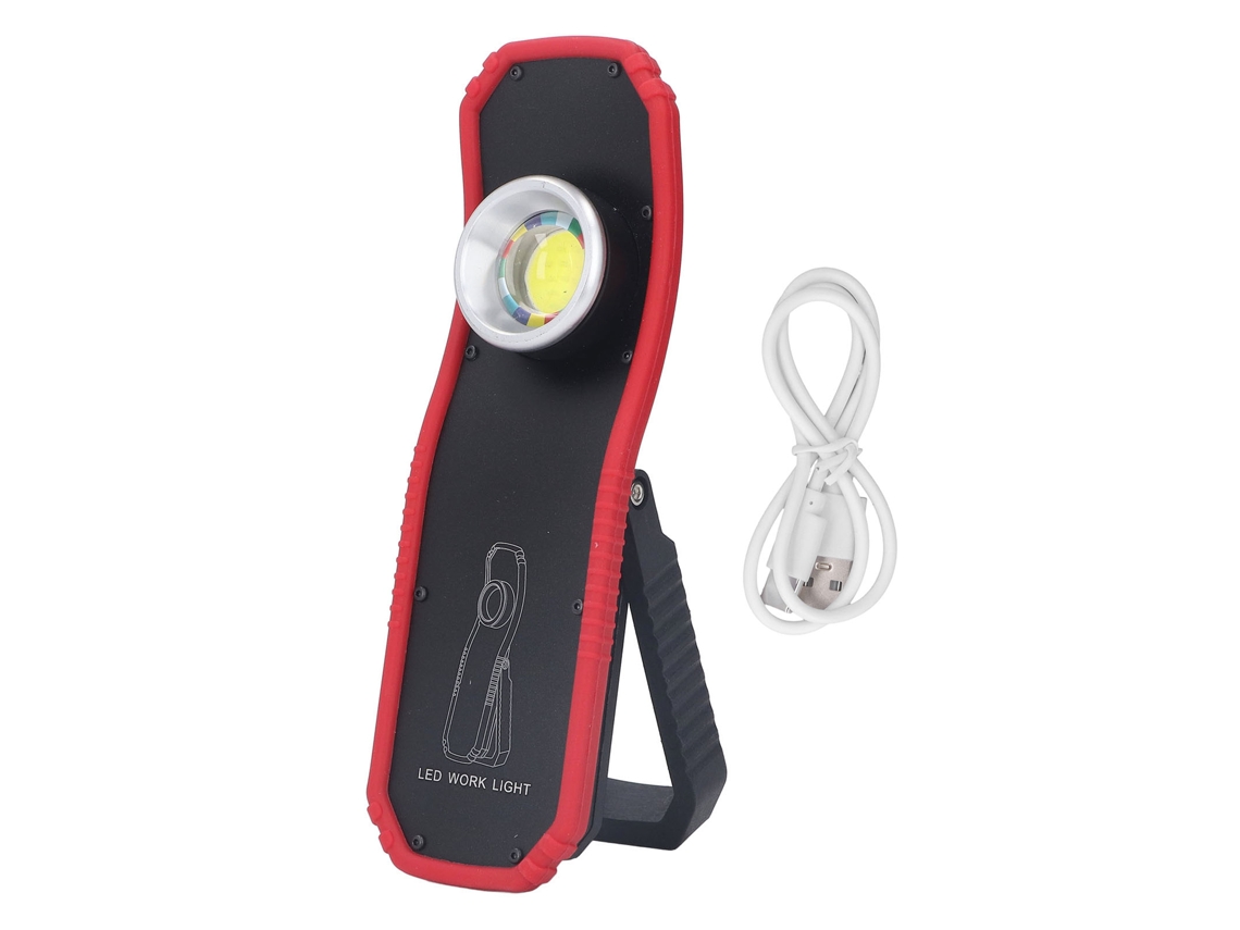 Lanterna de Trabalho Led Recarregável 60w, com Gancho Suspenso, Base Magnética, 2 Modos de Luz | S/MARCA