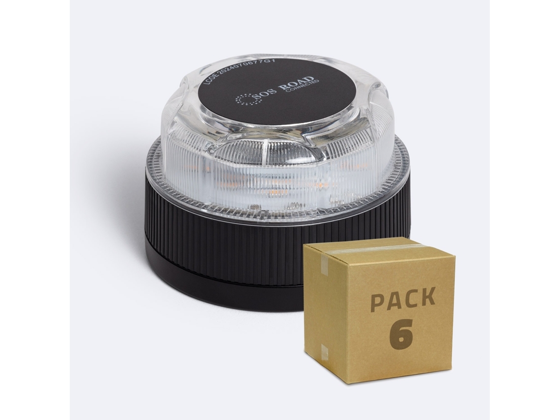 Luz De Emergência Carro V16 Homologado Pela Dgt Geolocalização Obrigatória Em 2026 Orange Road Iot Pack 6x 2.5 W