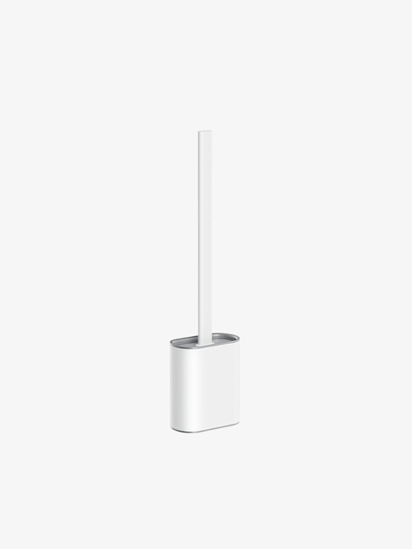 Escova de silicone, com suporte, cabo longo, para banheiro ou lavabo