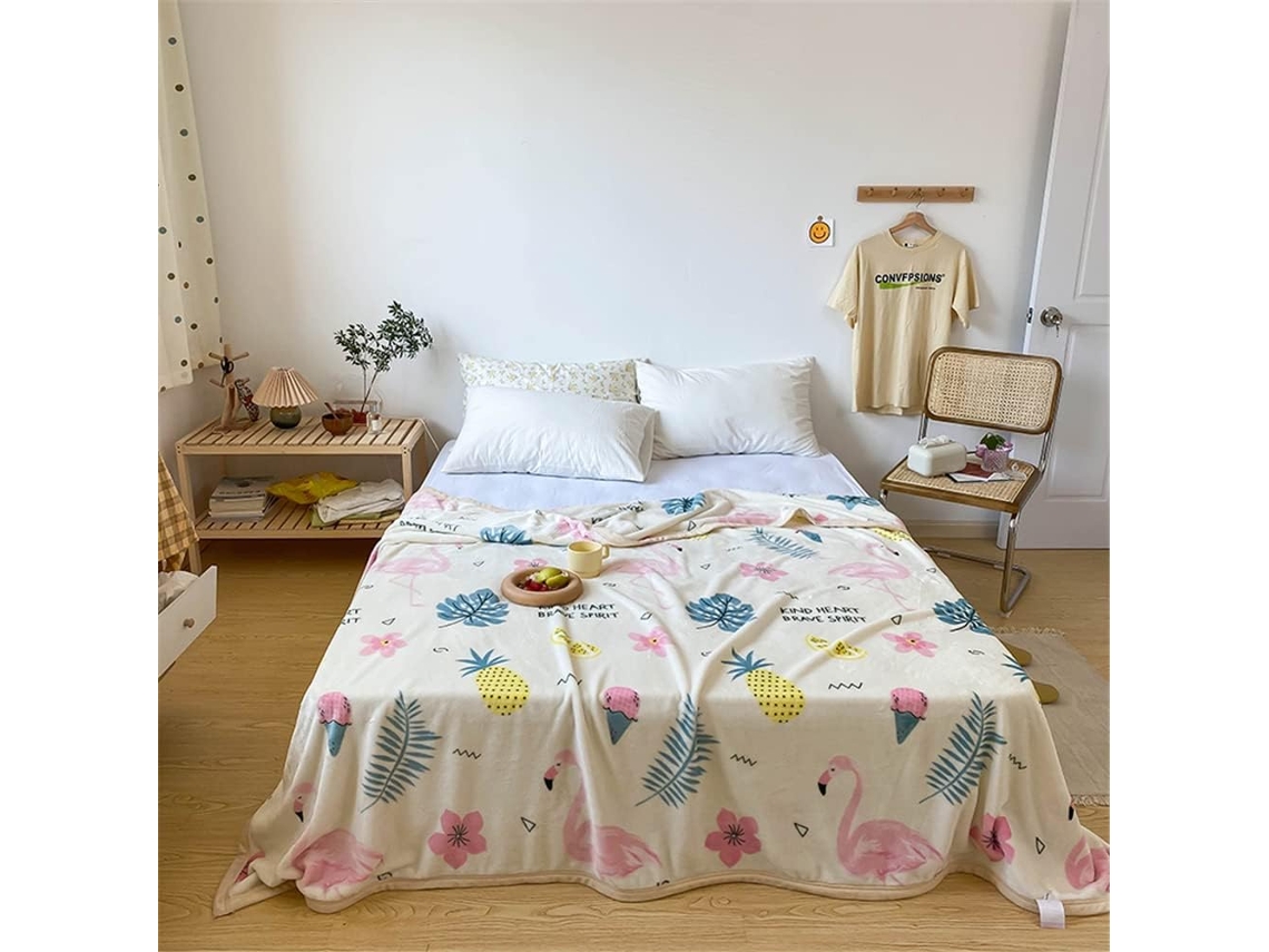 Manta de Inverno Fansu com Estampa Nórdica Fofa Macia e Quente em Flanela Grossa Ideal para Cama Crianças Sofá
