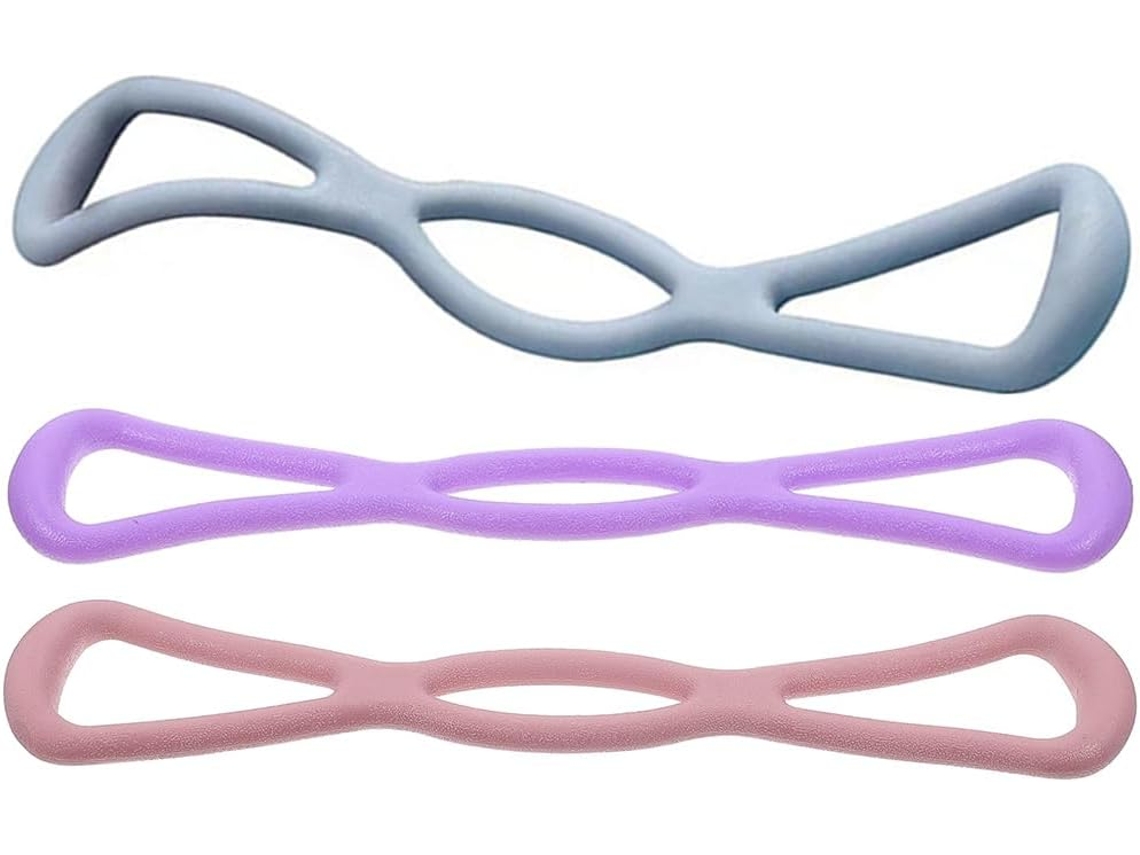 Conjunto De 3 Faixas Elásticas Resistência Para Yoga, Feitas Com Material Tpr Extra Resistente, Ideais
