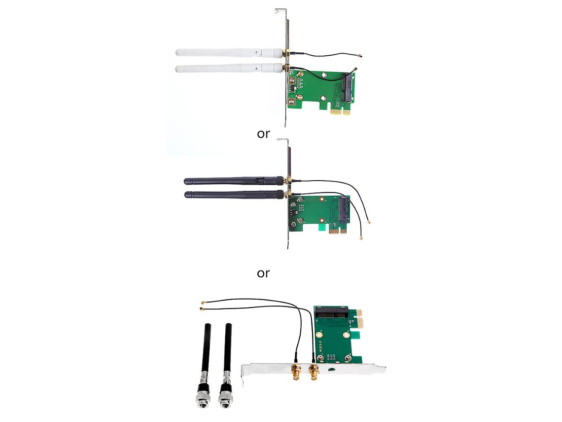 Conversor De Placa De Rede Mini Pci-e Para Adaptador Wi-fi Sem Fio De Rede Pcie