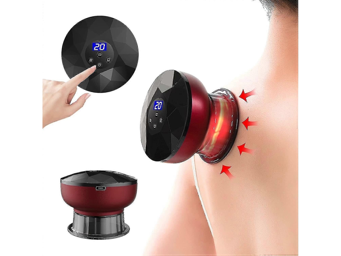 Conjunto De Terapia Com Ventosas Elétricas, Massageador Inteligente A Vácuo 3 Em 1, Massageador Gua Sha Recarregável, Ventosas