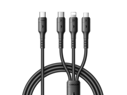 Cabo de Carregamento 3.5a Usb C / Tipo C para 8 Pinos + Usb C / Tipo C, Micro Usb 3 em 1, 1,2m branco XIAOMOYU
