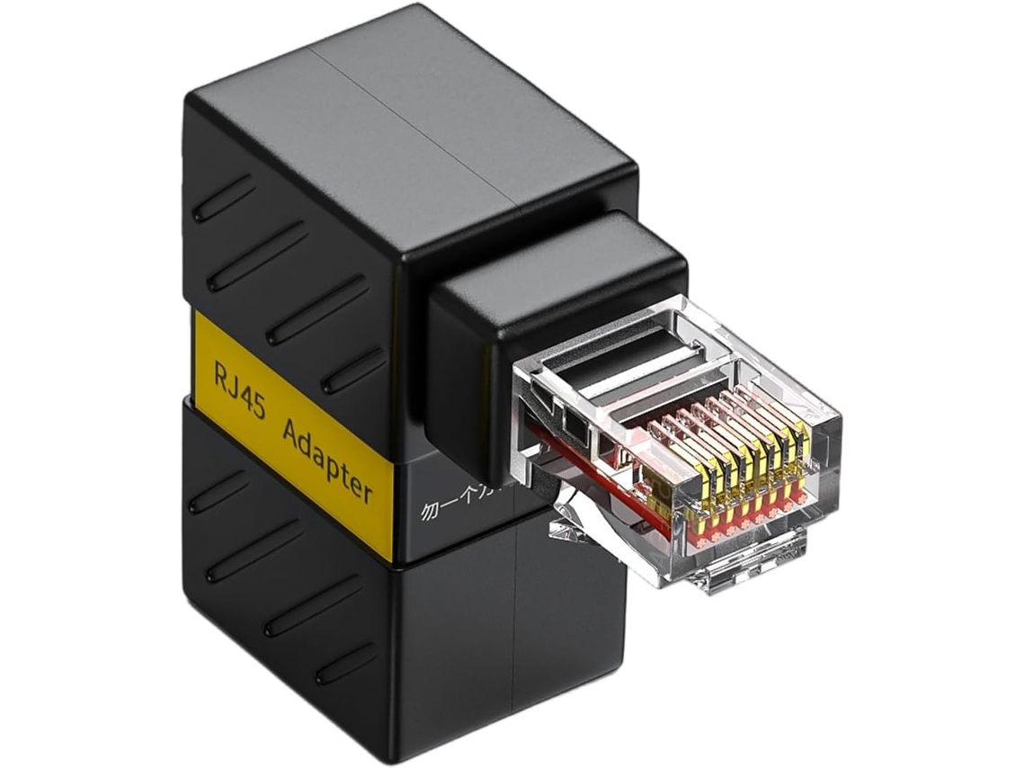 Rj45, Com Design Em Ângulo Reto, Compatível Cabo Cat6, Macho/fêmea