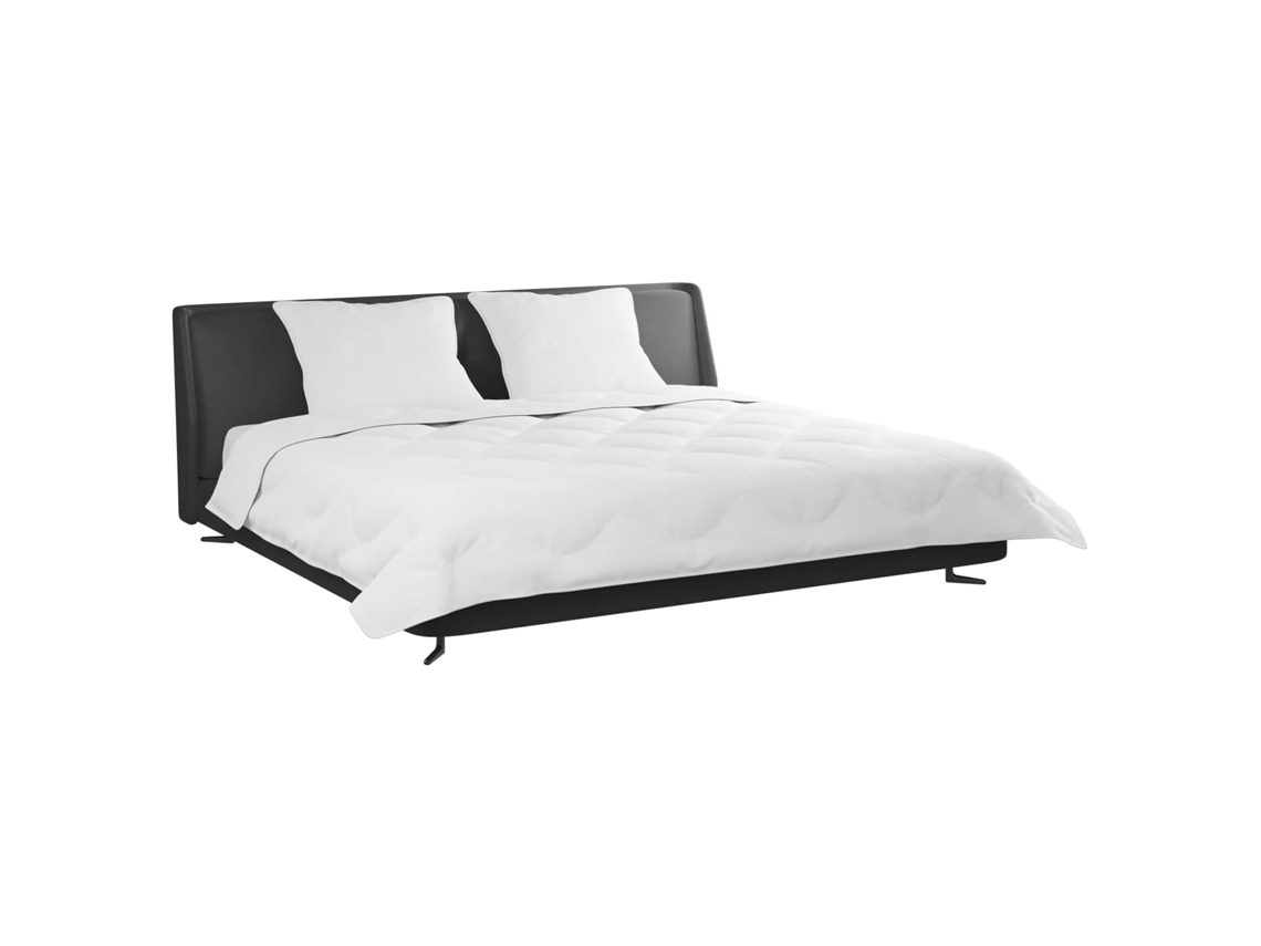 Vidaxl Duvet Com Travesseiros 3 Pcs Branco Microfibra E Penas De Ganso