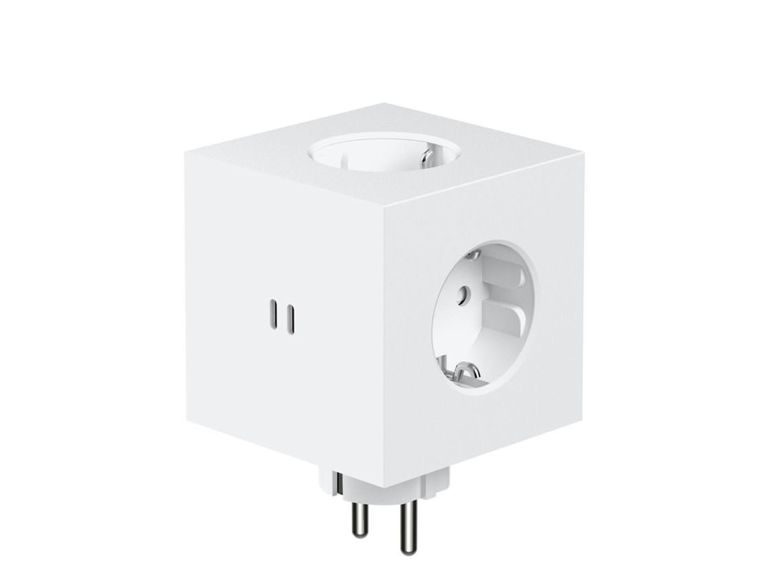 Carregador de Parede AVOLT Square 2 2x Usb - C e 3 Fichas AC (30W - Branco)