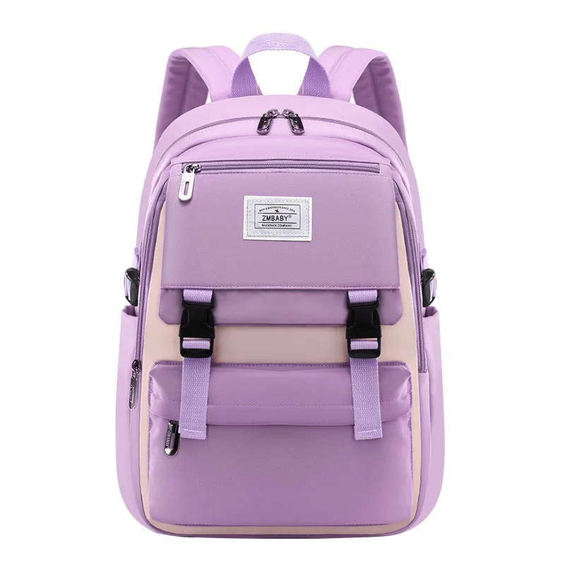 Mochila Escolar, Feminina, Juvenil, Impermeável, Cores Azul, Rosa, Roxa
