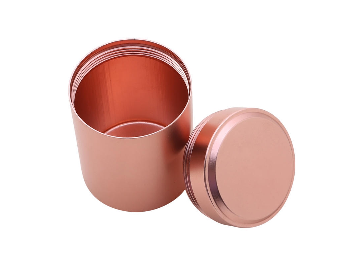 Mini Caixa de Chá de Metal, Recipiente Pequeno e Portátil MDUG (ouro Rosa)