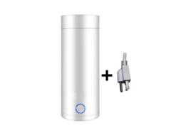 Lurelia Chaleira Elétrica Chaleira Portátil De Viagem 400ml, Mini Chaleira 3 Em 1 Com Função De Preservação De Calor, Branca