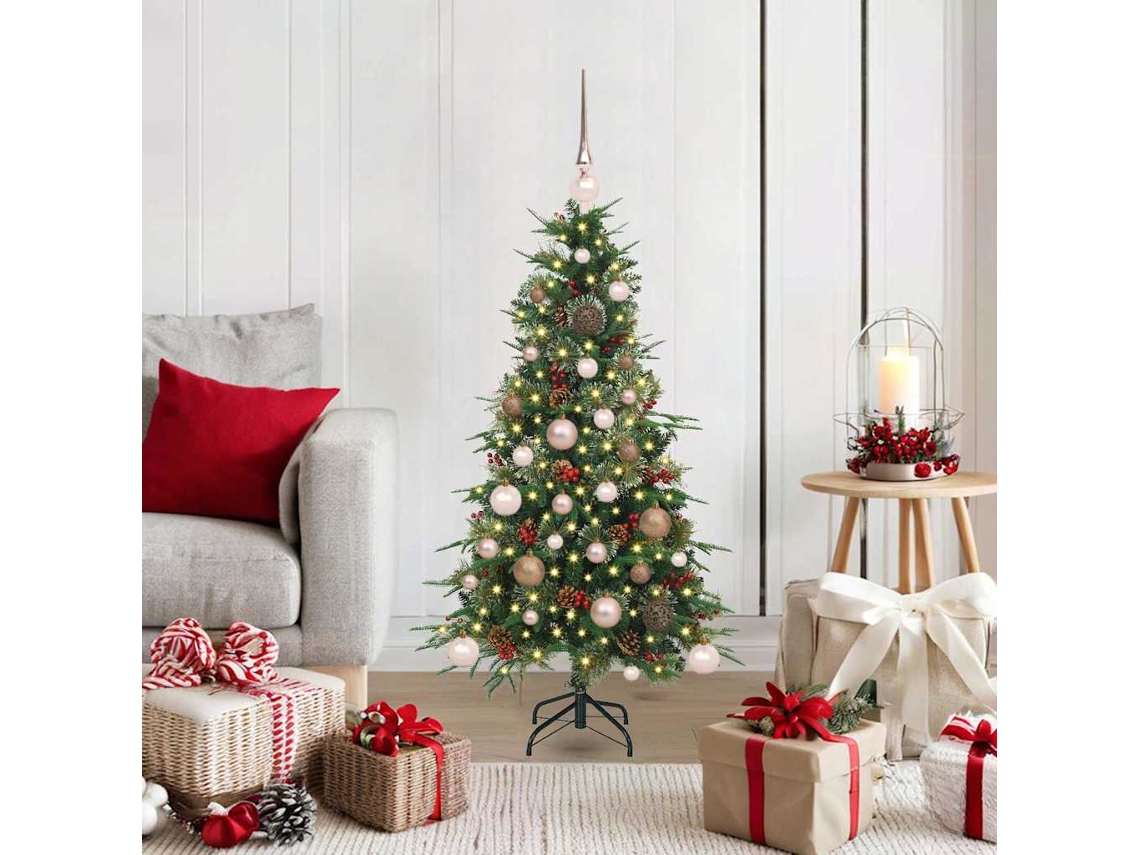 Vidaxl Árvore De Natal Articulada Artificial Verde 120 Cm Pe E Pvc