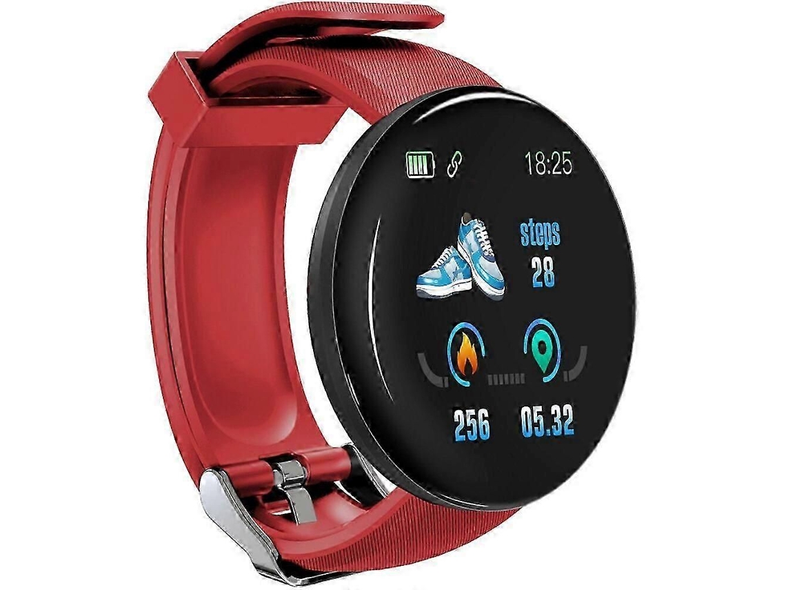 Relógio Inteligente D18s Redondo Com Monitor De Frequência Cardíaca E Pressão Arterial, Pulseira Resistente À Água E Rastreador De Atividades Físicas