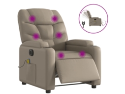 Electric Massage Recliner Chair, Electric Massage Recliner Chairs Vidaxl Marrom Couro Artificial