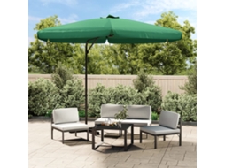 Vidaxl Guarda-sol De Exterior Com Poste De Aço 300 Cm Verde
