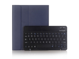 Capa Com Teclado Bluetooth Compatível Com Ipad 2020/2019 - 10,2"/air 3/pro 10,5", Retroiluminada, Cor Azul