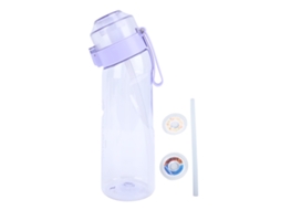Botella de Água Aromática Air Scent 650ml com 2 Anéis para Caminhada, Piquenique, Viagem Ao Ar Livre, Roxa