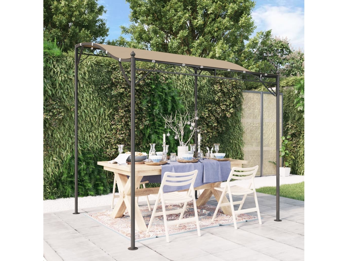 Vidaxl Toldo 2x2,3 M 180 G/m² Tecido E Aço Cinzento-acastanhado