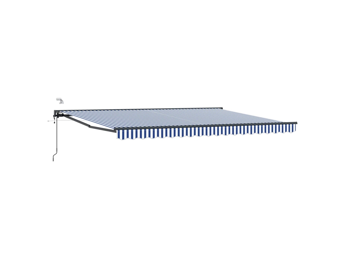 Conjunto 1 Sombra Externa Vidaxl Azul Alumínio (4 × 3,5 M)