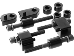 Kit de extensão lateral para estribos de motocicleta.