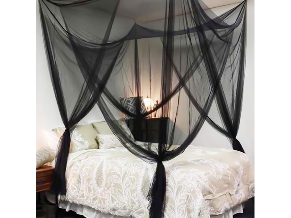 Manta Mosquito Para Cama De Casal, Mosquito Net Com Quatro Portas, 190x210x240 Cm, Preto, Para Casa E Viagem