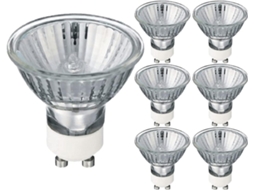 Rebe lâmpadas de Foco Halógeno Gu10 35w 220 240v 2700k Branco Quente Regulável Pacote de 6 Classe Energética G