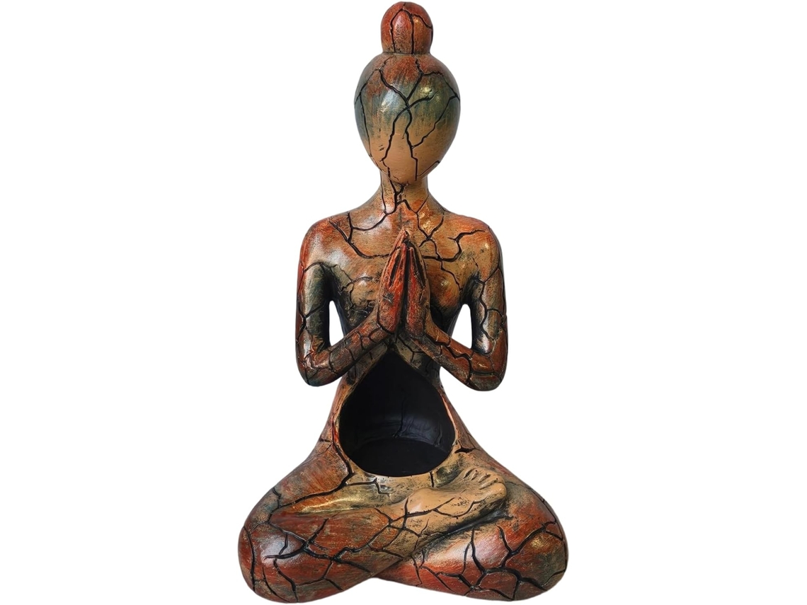 Escultura De Meditação Em Resina, Ideal Para Decoração De Casa, Fácil De Limpar E Com Um Toque Artístico.