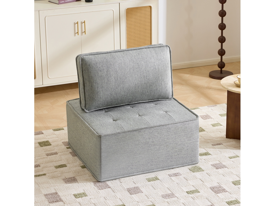 Poltrona Compacta Puff P/ Quarto Leitura Descanso