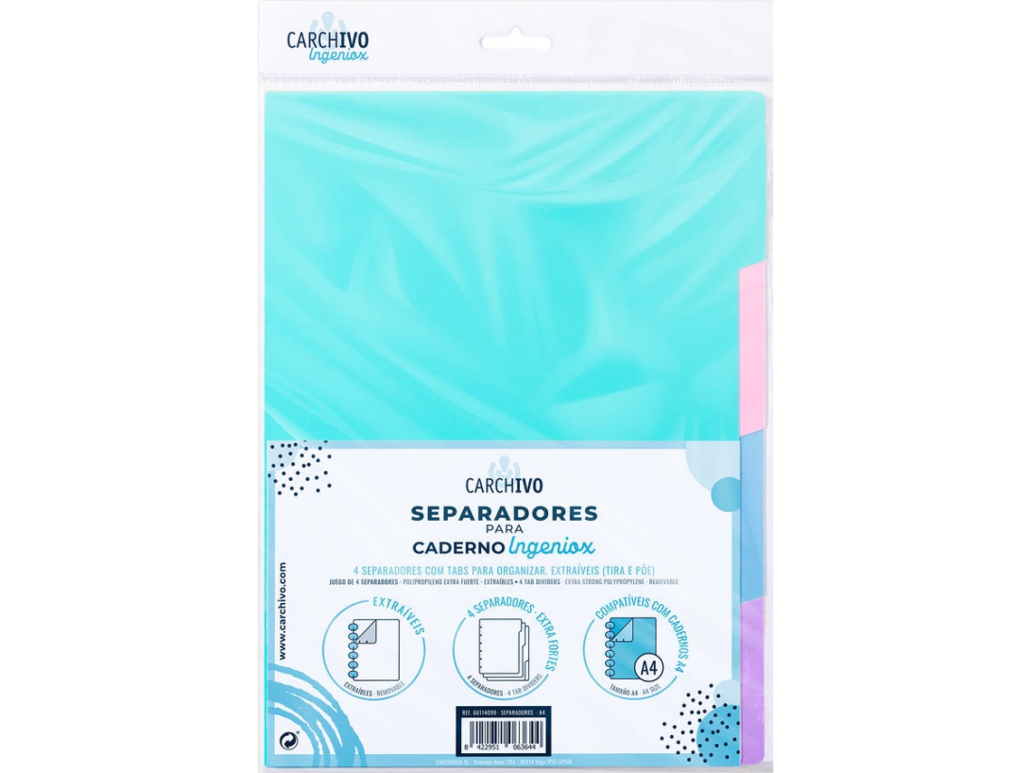 Conjunto de 4 Separadores INGENIOX Multicor (A4)