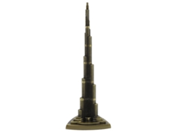 XYVONA Estátua Modelo Do Burj Khalifa, Réplica Arquitetônica De Liga Metálica Com Acabamento Requintado, Escultura De Torre De Bronze Anticorrosiva Para Deco