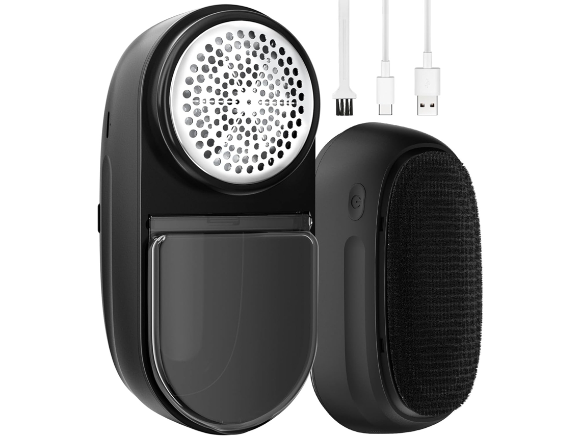 Lurelia Removedor De Fiapos Elétrico Recarregável Usb Com Cabeça Dupla Para Roupas E Pelos De Animais